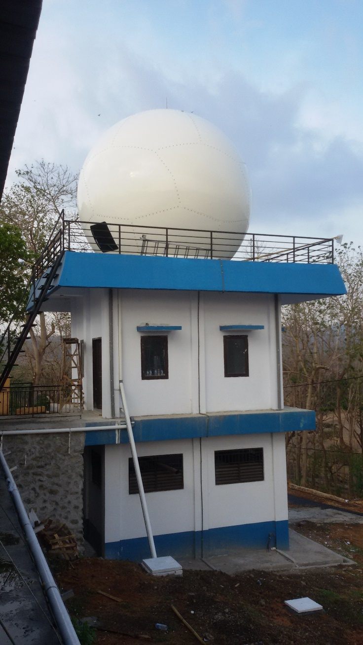 X-Band antenna installation work