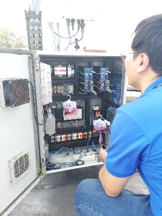 Work on the NPP antenna pedestal